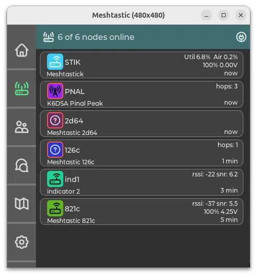 MUI Node List Dark